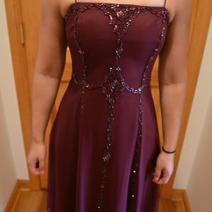 Maroon cocktail dress